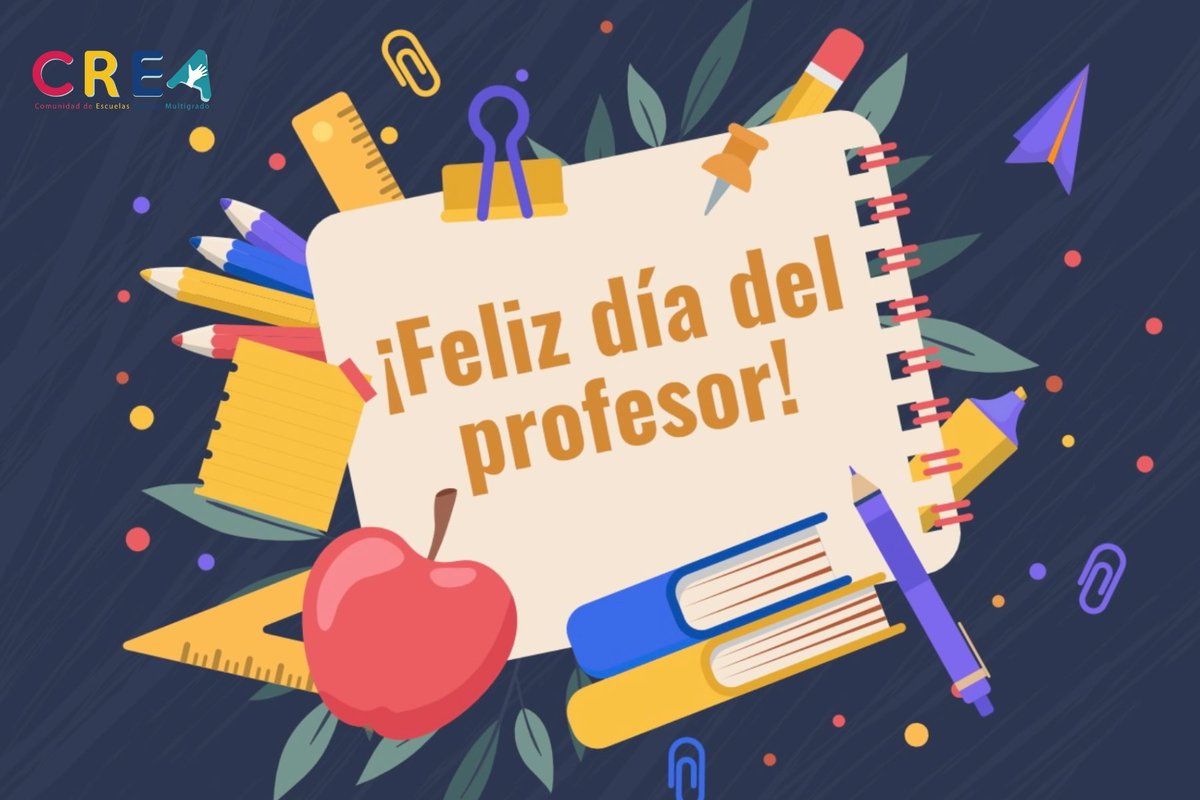 CreaRural's tweet photo. FELIZ DÍA DEL PROFESOR/PROFESORA 😍📚 
 
Sabemos que en diversas escuelas rurales celebra hoy el día del Profesor /Profesora 👩🏻‍🏫👨🏻‍🏫
 
Nuestra comunidad de aprendizaje CREA RURAL les envía un gran saludo a todos y todas los/las docentes
 
¡Que tengan un día especial 👏🏻👏🏻👏🏻👏🏻! https://t.co/otPw15NgmB
