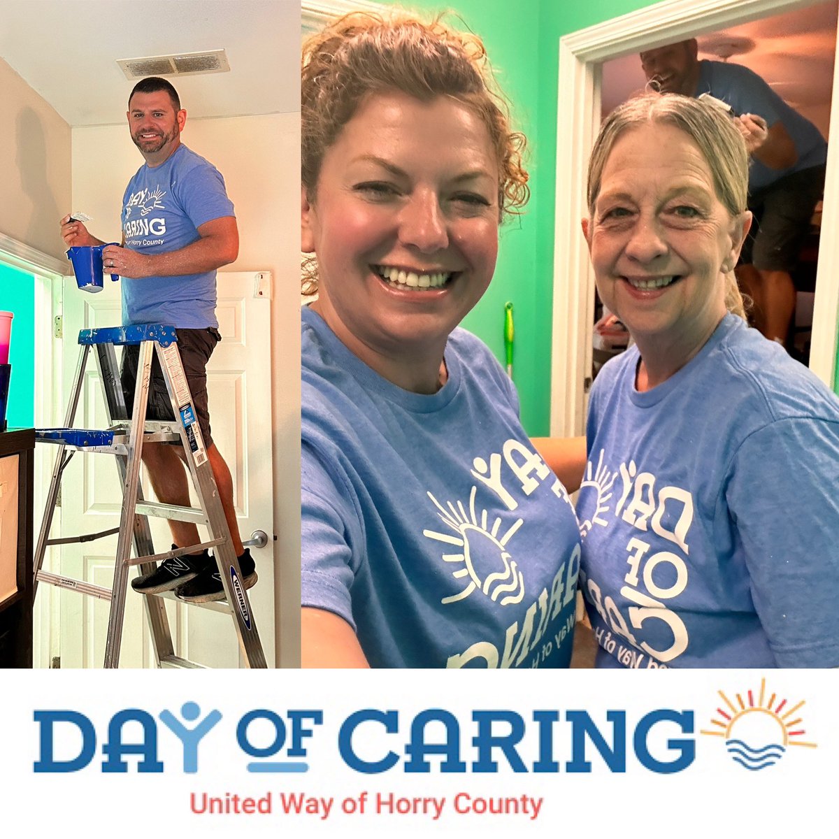 @MBAChamber team came together today to participate in the @UnitedWayHorry #DayofCaring painting one of the shelter rooms for @NewDirectionsMB ❤️ #WeAreTheBeach