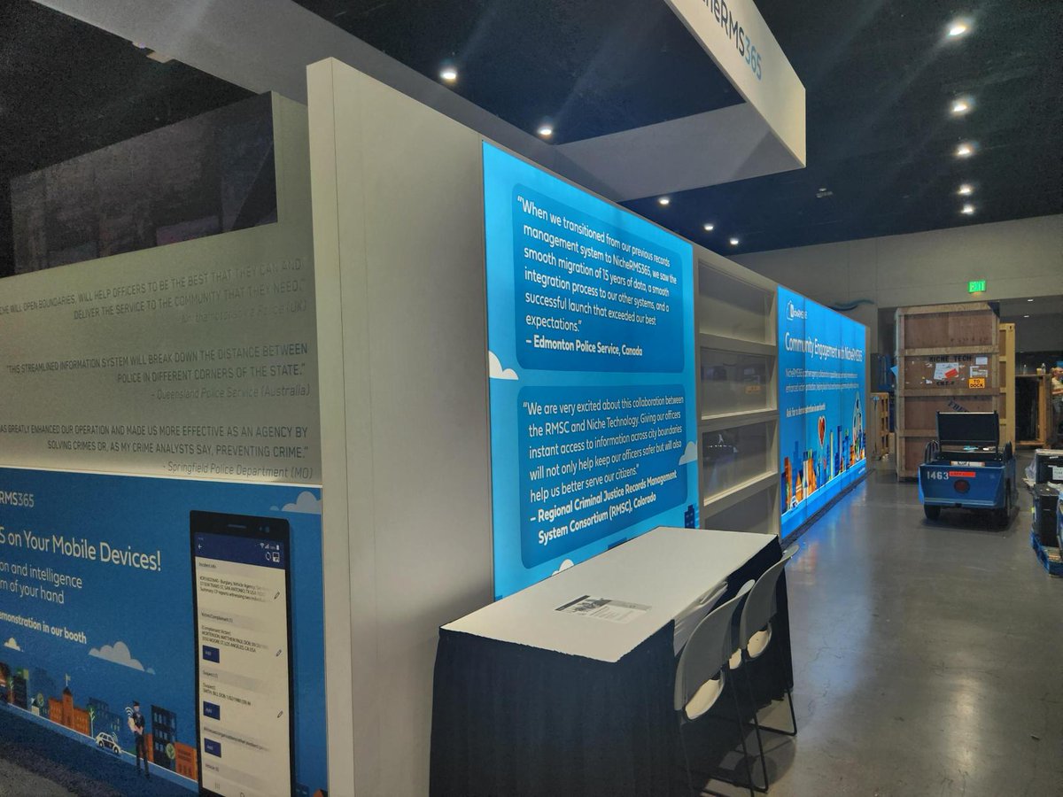 Another angle of Booth#3139! Come by this weekend during #IACP2023 and say hello! Find out why agencies are choosing Niche and not looking back! #police #LawEnforcement #intelligence #LeadershipDevelopment #SanDiego