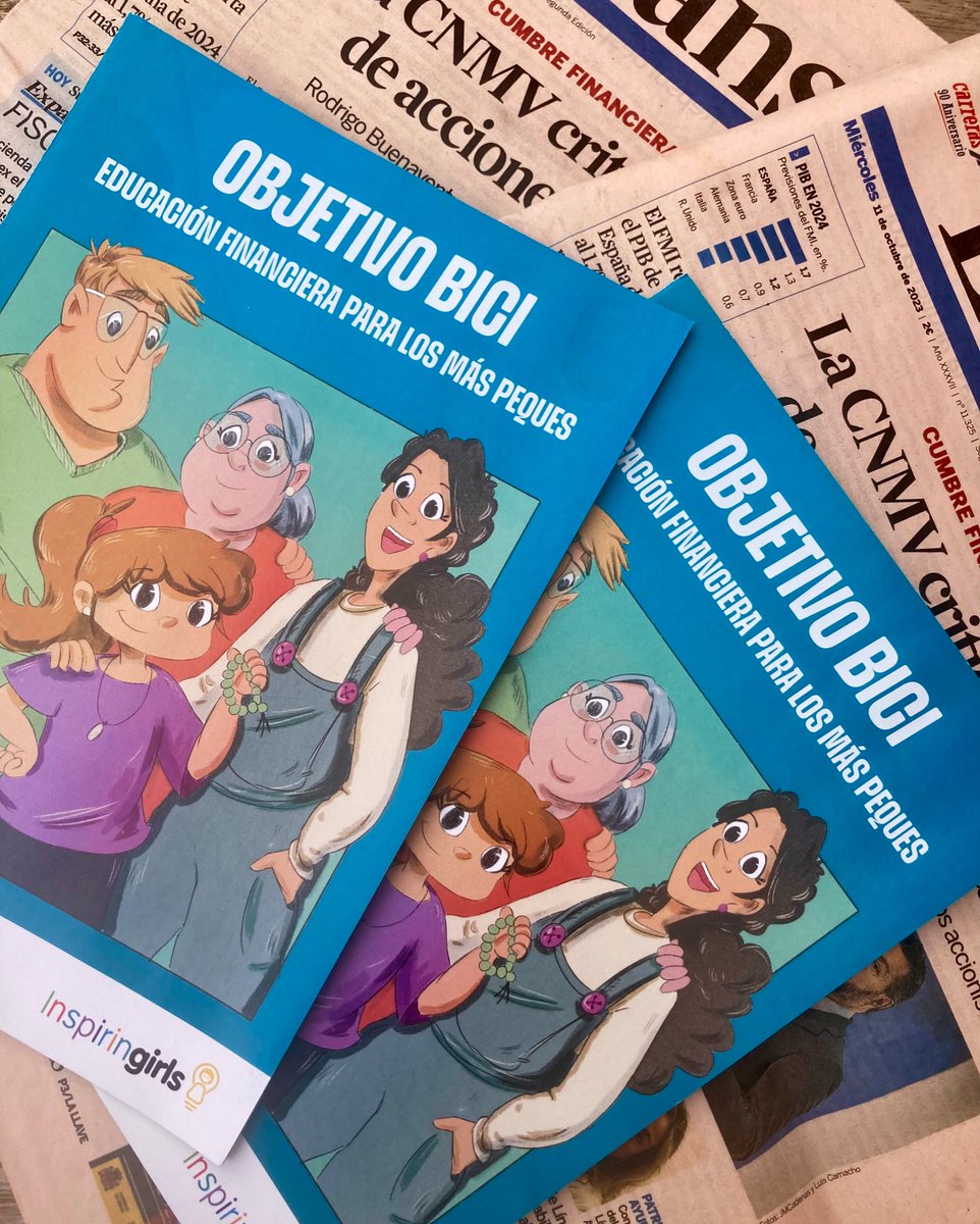 Este sábado, con Expansión, os traemos ‘Objetivo Bici’, un cómic de educación financiera para los más peques de @InspirinGirlsE Mañana en tu quiosco. ¡No te lo pierdas!