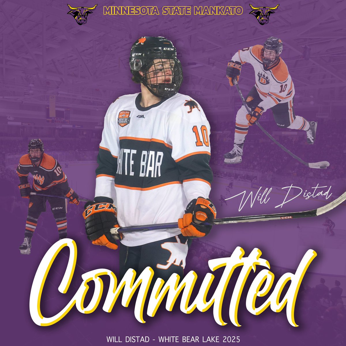 I am extremely humbled and honored to announce my commitment to continue my education and play Division 1 hockey at Minnesota State University. I would like to thank my parents, advisor, coaches, teammates, and family for their support. Soli Deo Gloria. #rollmavs