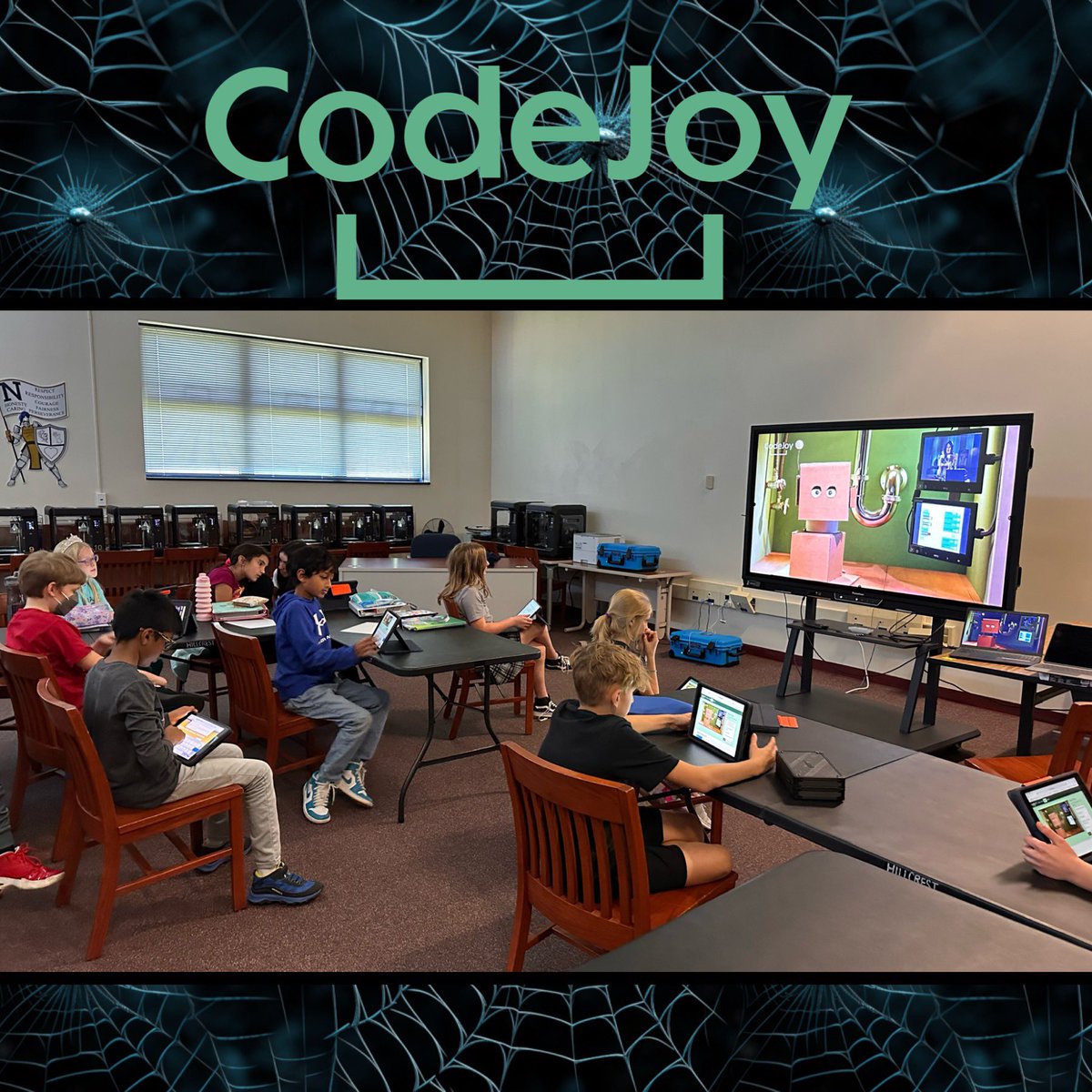 The most engaging virtual coding 👩‍💻 with lots of smiles, and some scary scenes! 🕷️ Thanks SO much <a href="/CodeJoyEdu/">CodeJoy</a> and <a href="/WIU07/">WIU07</a> for an enriching and haunting 👻 experience!
