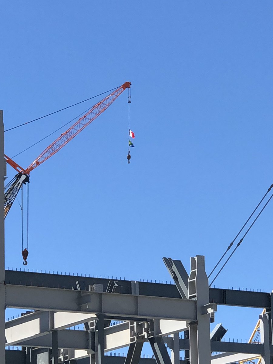 JosephHullen's tweet photo. Chch crane drivers hanging out their tips for the weekend #RWC2023 https://t.co/g19uAwGNPw