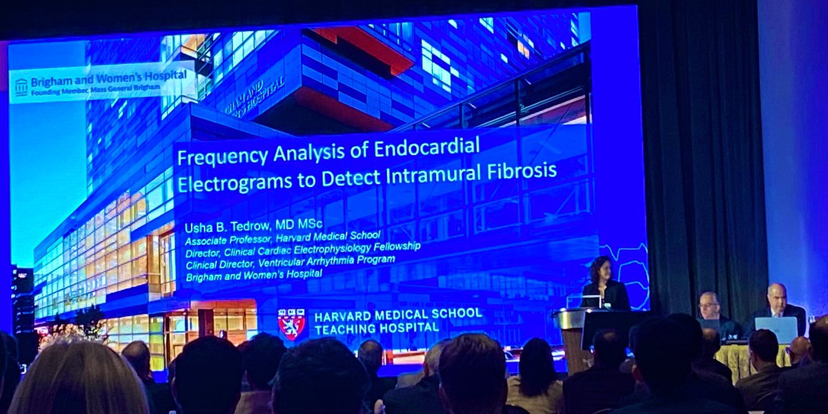 'Are we examining signals deeply enough? Exciting findings by @utedrow with @True_EP as the moderator at the @VTSymposium, showing the results of frequency analysis of endocardial EMGs to detect intramural fibrosis. @Brigham_EP @JorgeERomeroMD