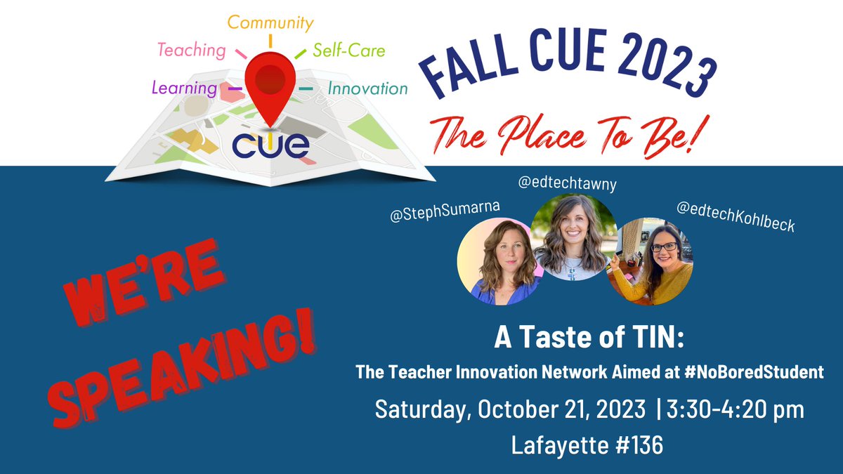 StephSumarna's tweet photo. #NoBoredStudent at #FallCUE! Can't wait :) If you've been curious about our #EdTechPlaygrounds - come get a taste. @edtechtawny @edtechKohlbeck https://t.co/4J3fKUJmno