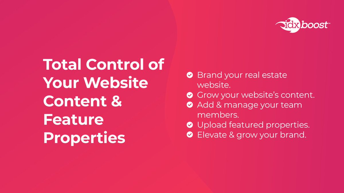 idxboost's tweet photo. Unlock the power of IDX Boost's website builder and content pages! Elevate your real estate game with our cutting-edge features. π‘β¨
#IDXBoost #RealEstate #WebsiteBuilder #ContentPages https://t.co/bPoPMR4M9O