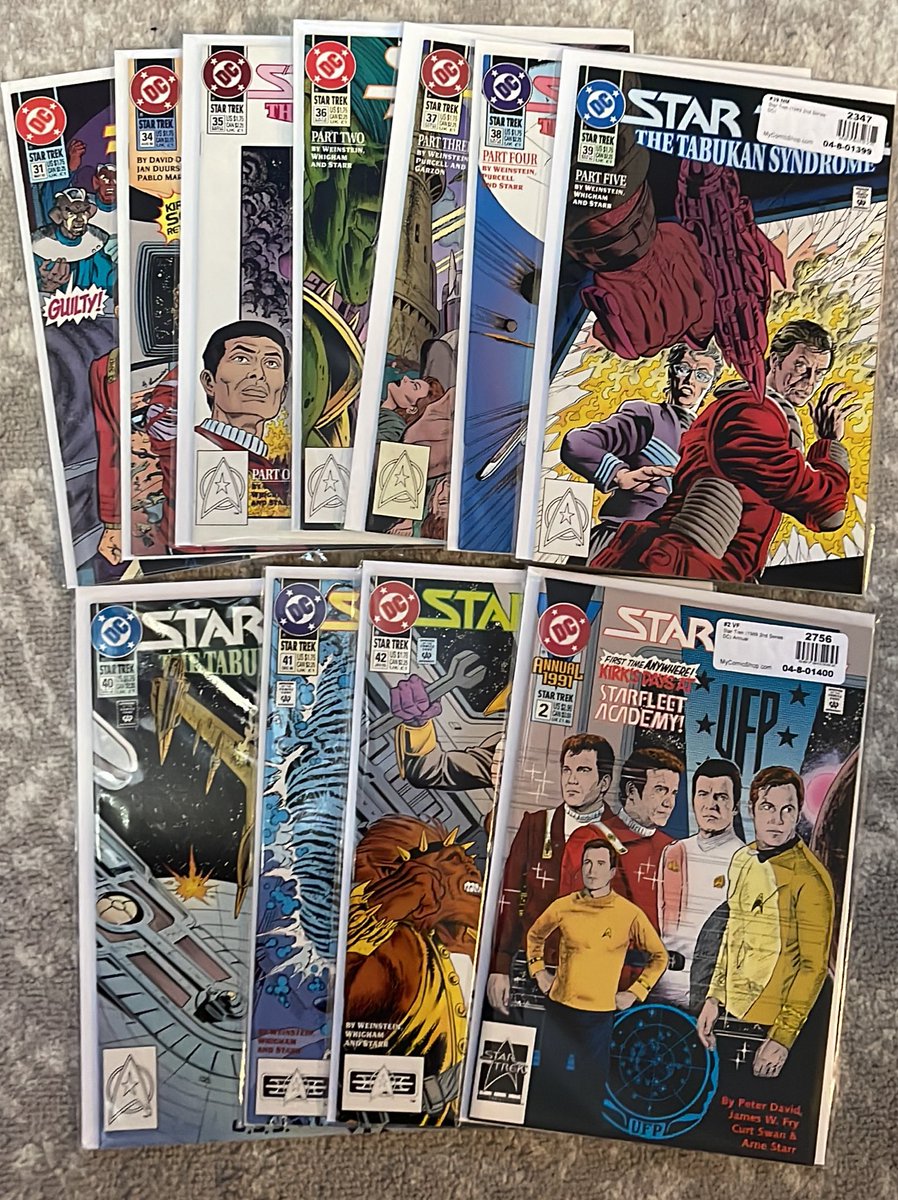 Finally, a nice new batch of more Trek greatness!  Close to finishing the run, the it’ll be on to the Next Gen series!  #StarTrek #DCcomics #comics #backissues 🖖🏻