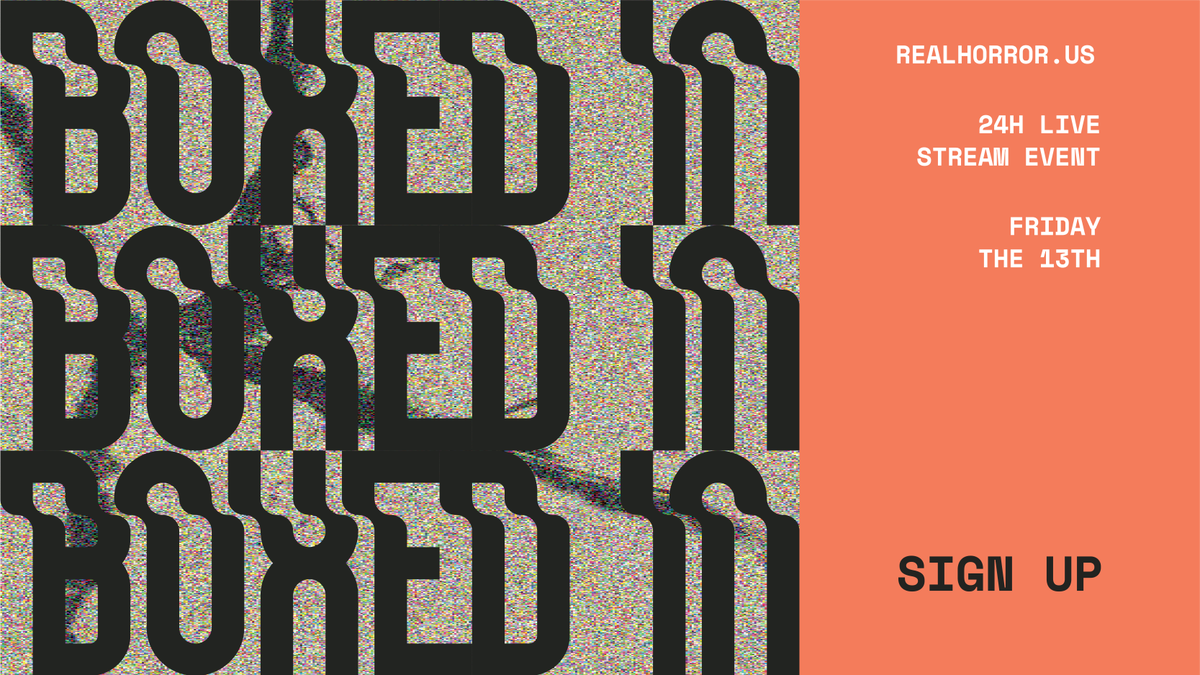 We're partnering with @UnlockTheBoxNow to take an unflinching look into one of the most horrific practices carried out in the US: solitary confinement. Join us on Friday the 13th for BOXED IN: an exclusive 24 hour streaming event. Learn more: realhorror.us #boxedin