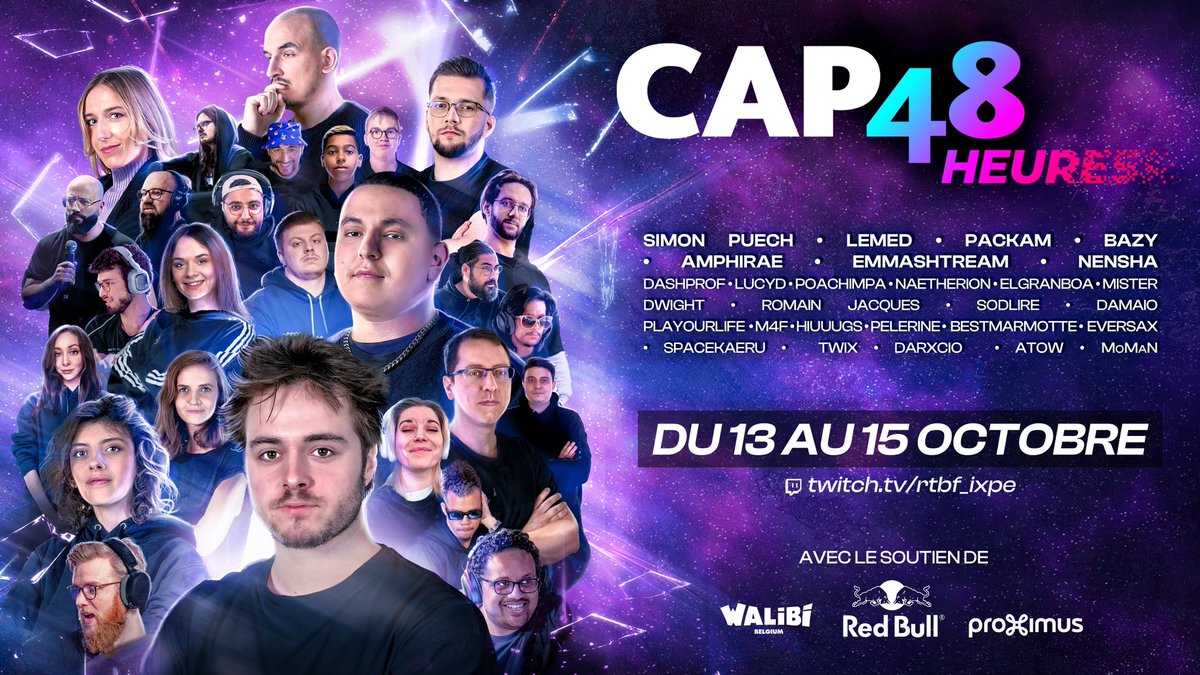 Hello <a href="/MrBeast/">MrBeast</a> ! 

You've always been an inspiration for generosity and positive impact. 

We are currently in a charity stream marathon here in Belgium with 25 streamers ! 

Could you consider helping us and support <a href="/Cap_48/">CAP48 - RTBF</a> ? #cap48h

Thanks ! 🙏