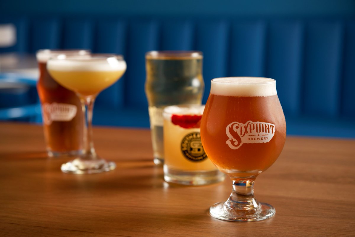 Hungry? Thirsty! Sixpoint Brewery OPEN + SERVING you good eats &amp; good brews! Please enter through the side entrance on Gold Street (next to Spear PT). See you downstairs!