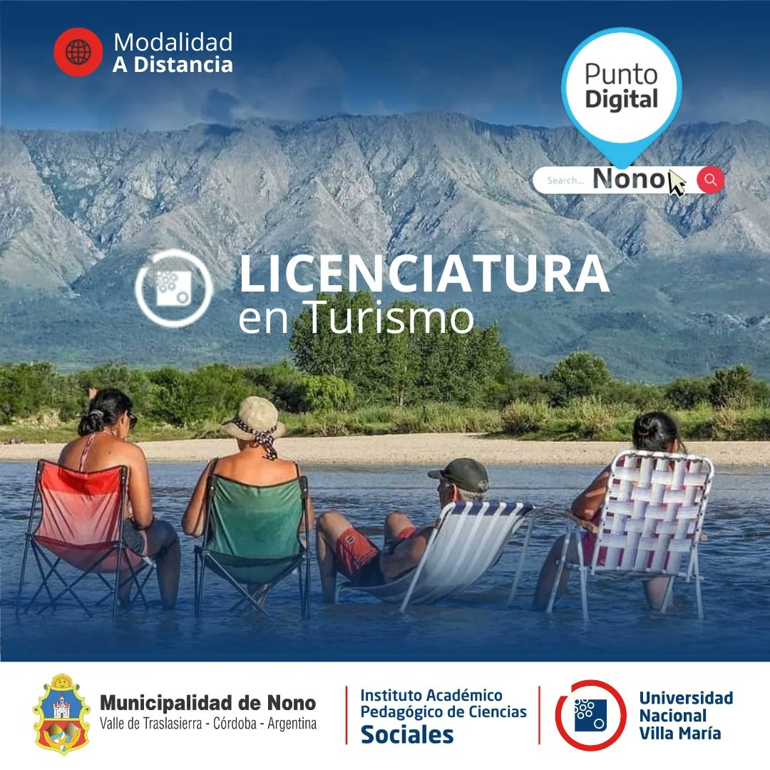⛱️ Sumate a la Licenciatura a Distancia en Turismo <a href="/UNVM/">UNVM</a> <a href="/extension_unvm/">Extension UNVM</a> <a href="/NonoMuni/">Municipalidad Nono</a>

🙋🏻‍♀️ Más info aquí
instagram.com/p/CyWZnsfJmdt/…