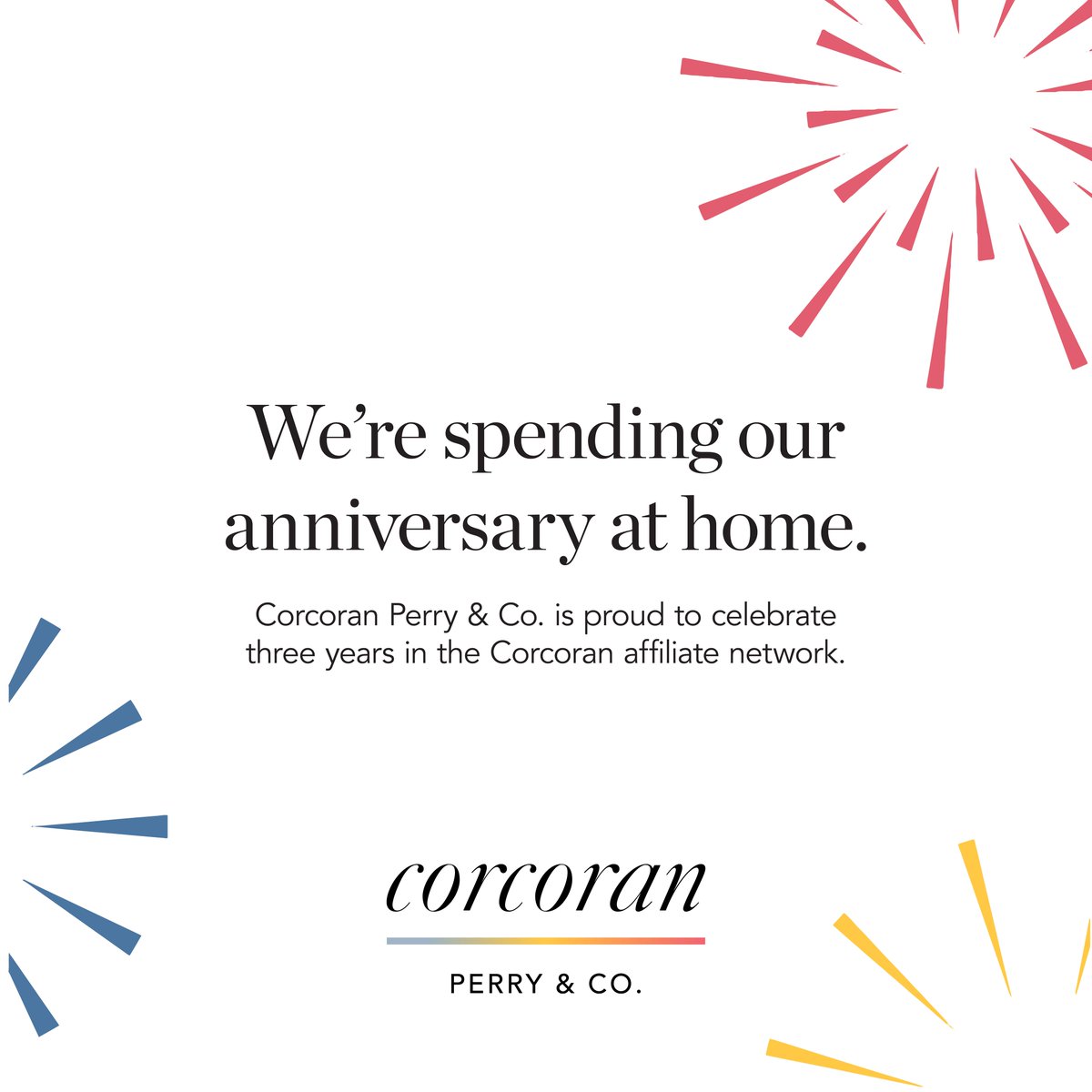 CorcoranPerryCo's tweet photo. We're honored to say that we have been a part of Corcoran for three years today! Here's to many, many more 🎉 https://t.co/jgwa3tXva1