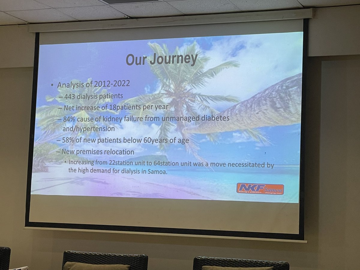 shilpa_jes's tweet photo. Incredible presentation from Christina highlighting challenges and solutions for #Kidneyfailure in #Samoa. A passionate cry for #Conservativecare to support dialysis alternatives but also understanding#EarlyDetectionSavesLives #FijiNephrologySymposium @ISNkidneycare https://t.co/BN5ERSF4Mz