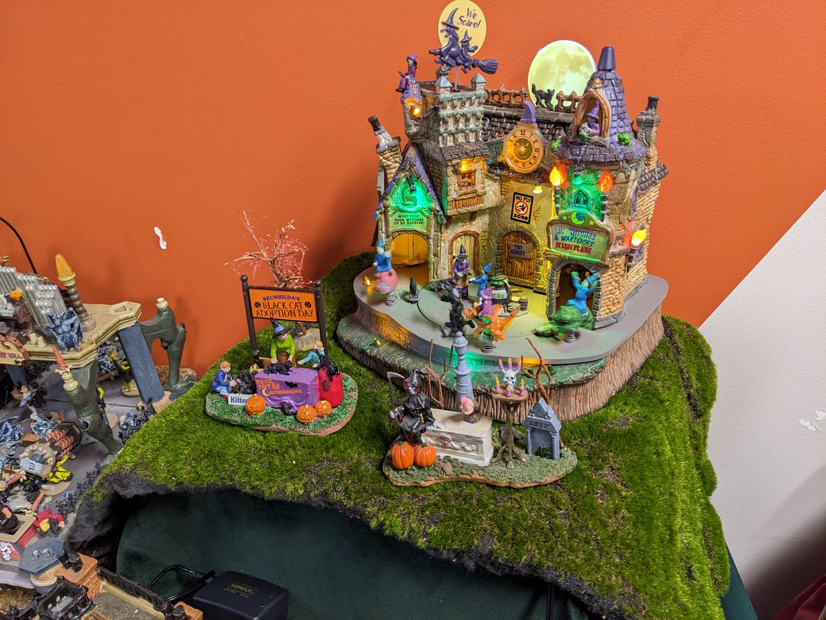 Halloweentown is here to spook up the #BPLibrary! 🎃 A huge shoutout to the talented Robert Charlemagne Plummer for transforming the Youth Services' hallway into a wickedly awesome Halloweentastic corner. 🕷️👻