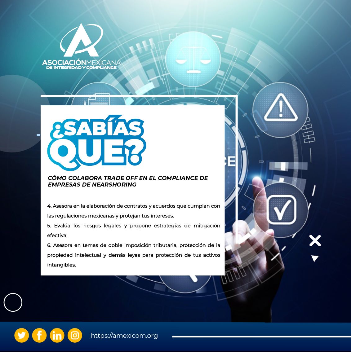 ¡Seguimos trabajando para acercarnos más a ti!
#AMEXICOM
#SabiasQue