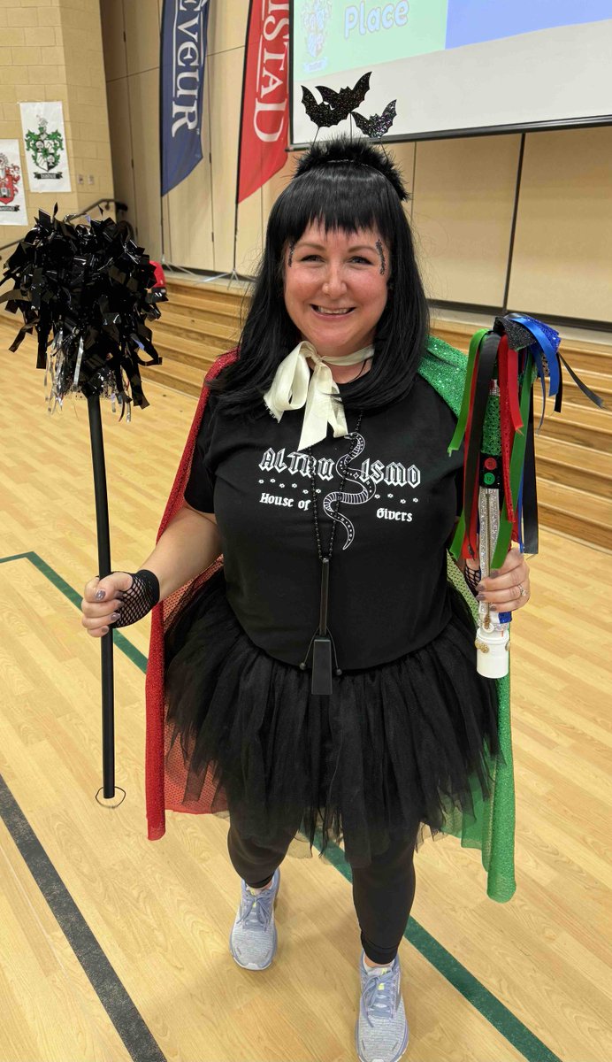 Look who won the staff spirit award at our House Rally! Way to go, Mrs. Brown! #jrerocks