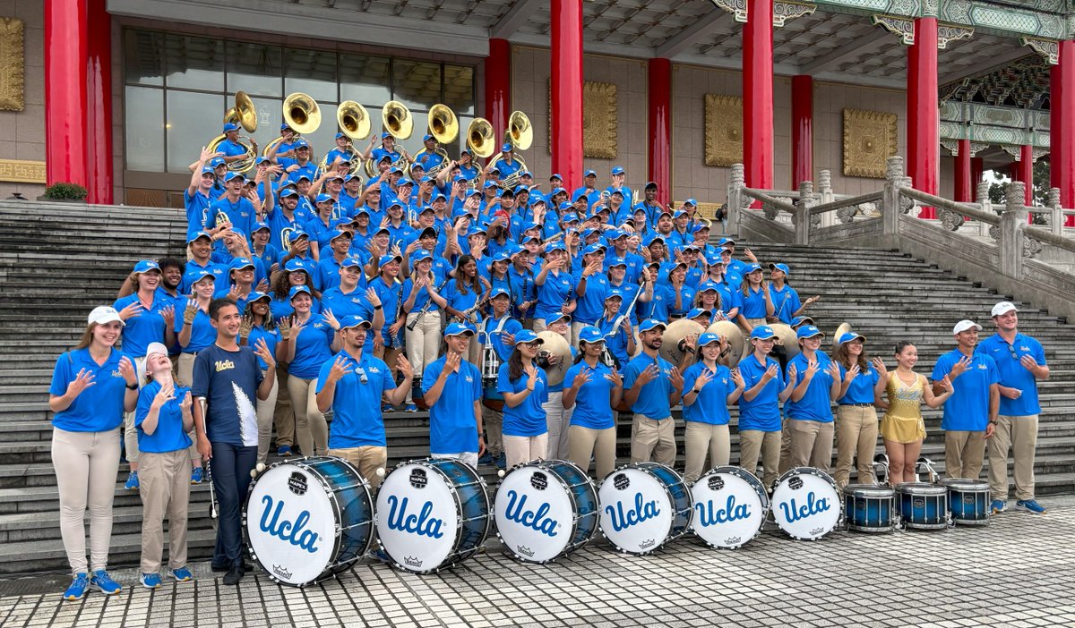 UCLAalpert's tweet photo. The Solid Gold Sound of the UCLA Marching Band has been performing this week in Taiwan alongside several other marching bands.
#SolidGoldSound #UCLABand #UCLA #Music #ThisisUCLAmusic https://t.co/oehn8OjW2C