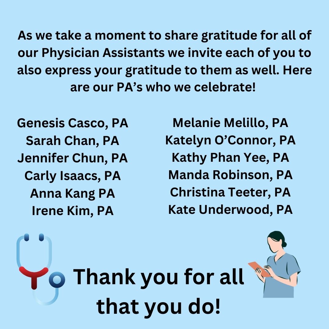 LA_CHC's tweet photo. October 6-12 is Physician Assistant Week. PA's have always been a massive part of our clinical care here at LACHC. Thank you to each of you for loving our neighbors, providing competent &amp; excellent clinical care, and much more. Thank you from LACHC. https://t.co/crNgToFLek