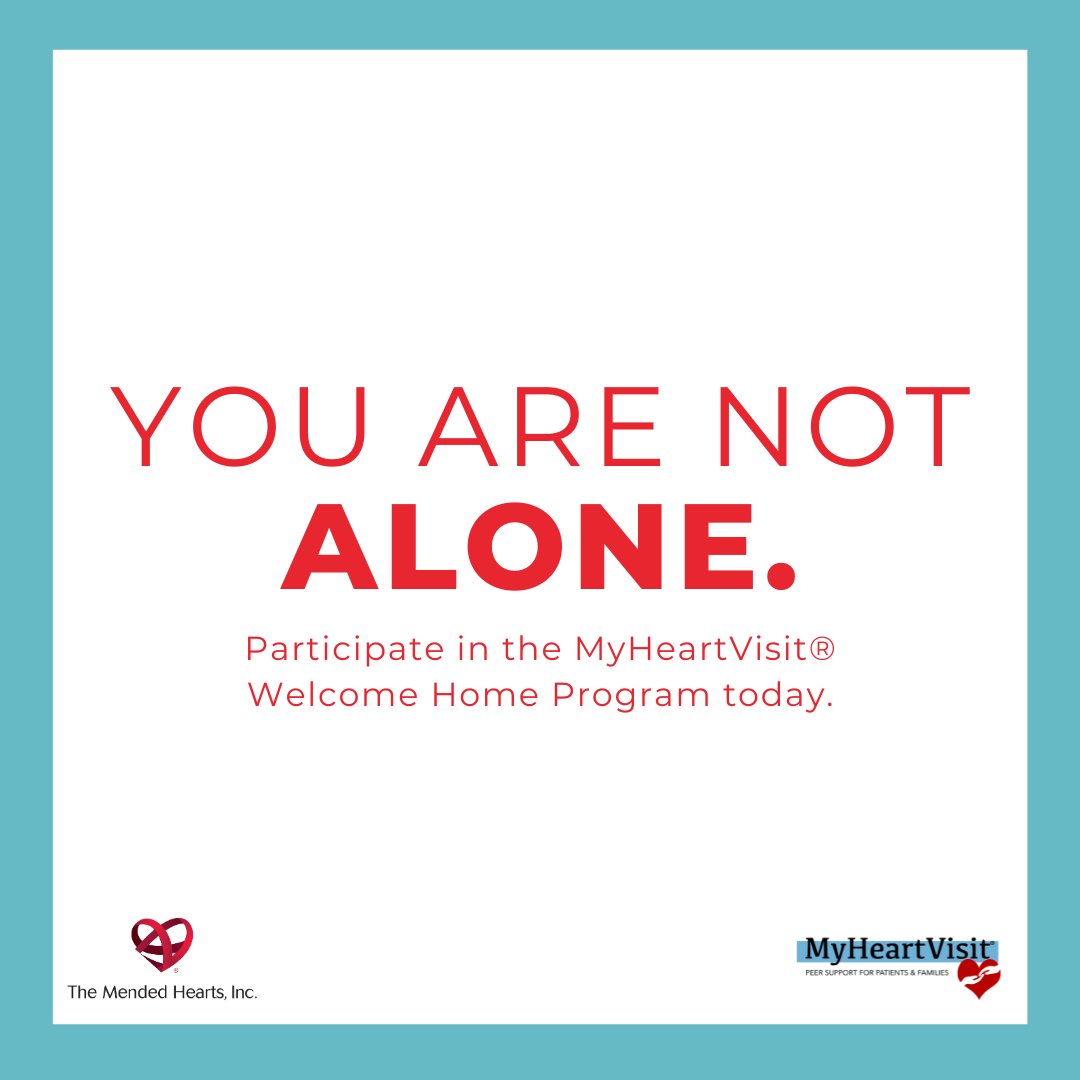 #CardiacTwitter: Have you heard of our MyHeartVisit® program? MyHeartVisit® connects patients and their families to trained volunteers who understand what they are going through because they've been there, too! Visit the link below to learn more! 🔗myheartvisit.org