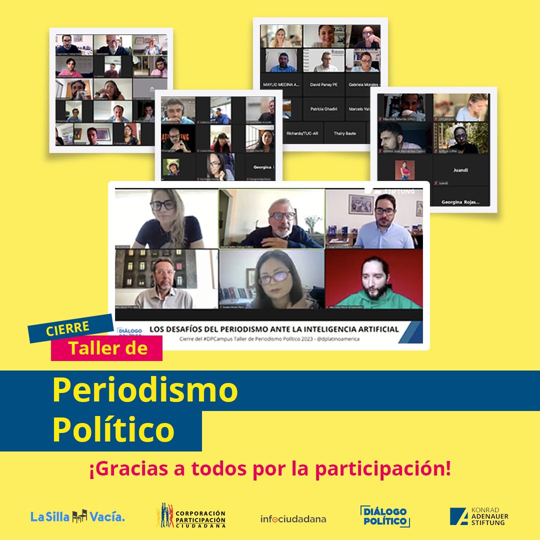 Hoy se llevó a cabo el cierre del #DPCampus taller de periodismo político.🎙️ ¡Gracias a todos por la participación! Nos vemos en una próxima edición 🙌 🤝@infociudadana_ @ParticipacionPC @lasillavacia