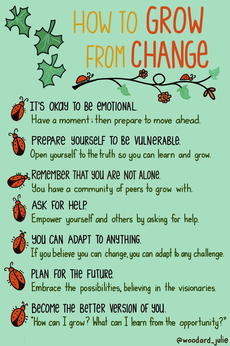 "If you believe you can change, you can adapt to any challenge." 🍂

#Sketchnote via <a href="/woodard_julie/">Julie Woodard</a>
