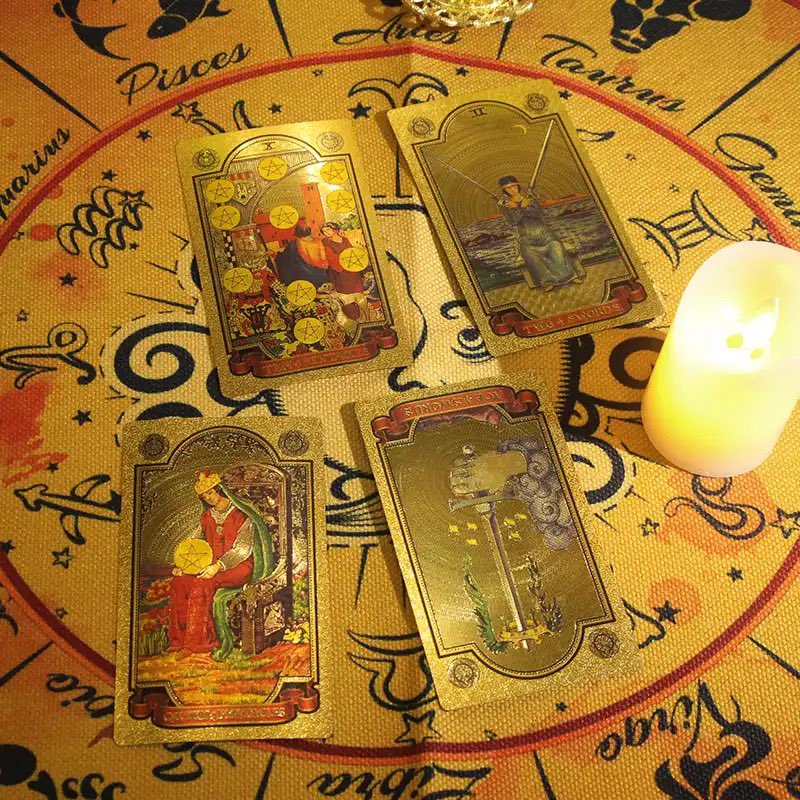 TarotAwakened's tweet photo. A Rider-Waite-Smith deck of PURE LIXURY 👑✨ Gold Foil deck’s on Sale! 

Be sure not to miss this sale, limited supply of cards with FREE SHIPPING. ✈️

Quick, get it here before our stock is sold! 👉 https://t.co/C6W4PESB2i

#goldfoiltarot #tarot #riderwaitesmith https://t.co/CbkfptllK2
