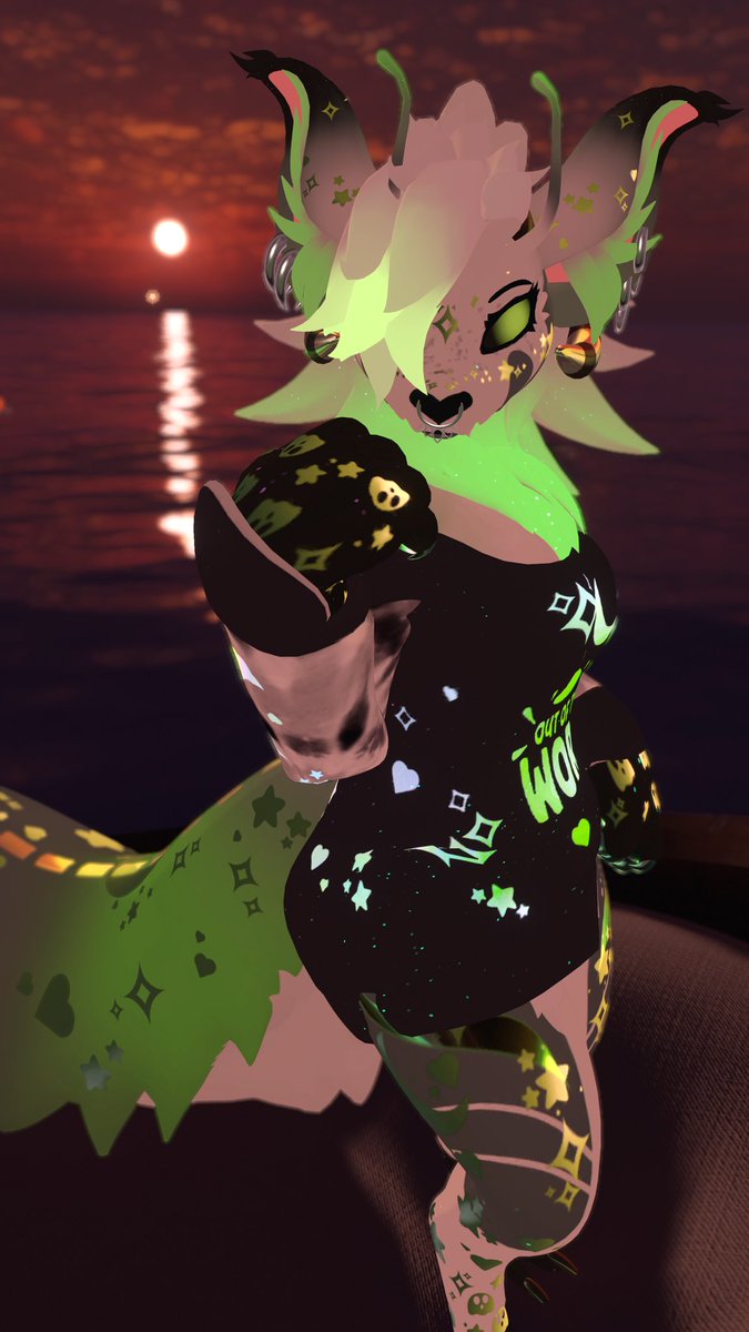 ✨👽 Alien Wikerbeast 👽✨

💚She is out of this world💚

Model: bapper beast, modified by @/SatKartoffel 

#vrchatavatar #VRC #vrchat #VRChatPhotography #vrchatfurry #furryvrchat #VR #vrchatcommunity