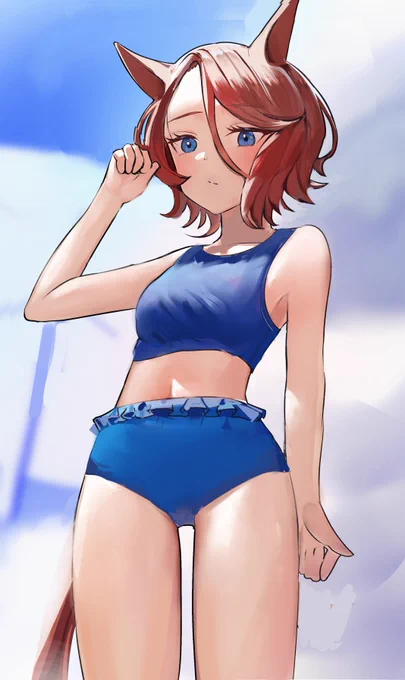 #ウマ娘夏のあいだにアップしたかったナリタタイシン水着微修正 