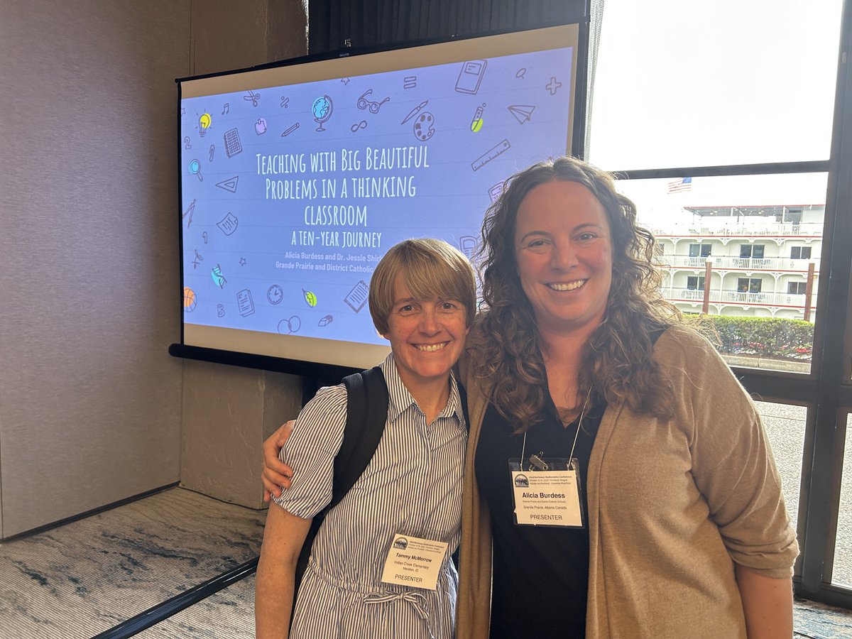 Look who I got to meet! #thinkingclassroom ⁦<a href="/pgliljedahl/">Peter Liljedahl</a>⁩ wish you were here too! ⁦<a href="/jessieshirley/">Jessica Shirley</a>⁩ ⁦<a href="/TammyMcMorrow/">Tammy McMorrow</a>⁩ can’t wait for your session tomorrow #nwmc