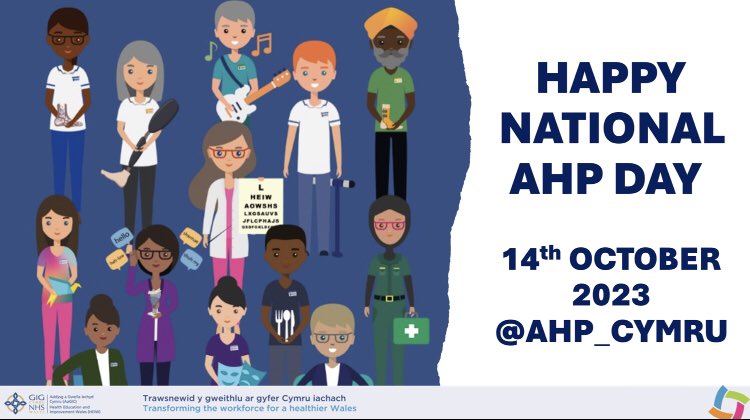 Happy National AHP Day! Join in all week to celebrate and give thanks to these amazing health professionals and support workers that transform the lives of patients each and every day! <a href="/ahp_cymru/">AHP Cymru</a> @HEIW_NHS