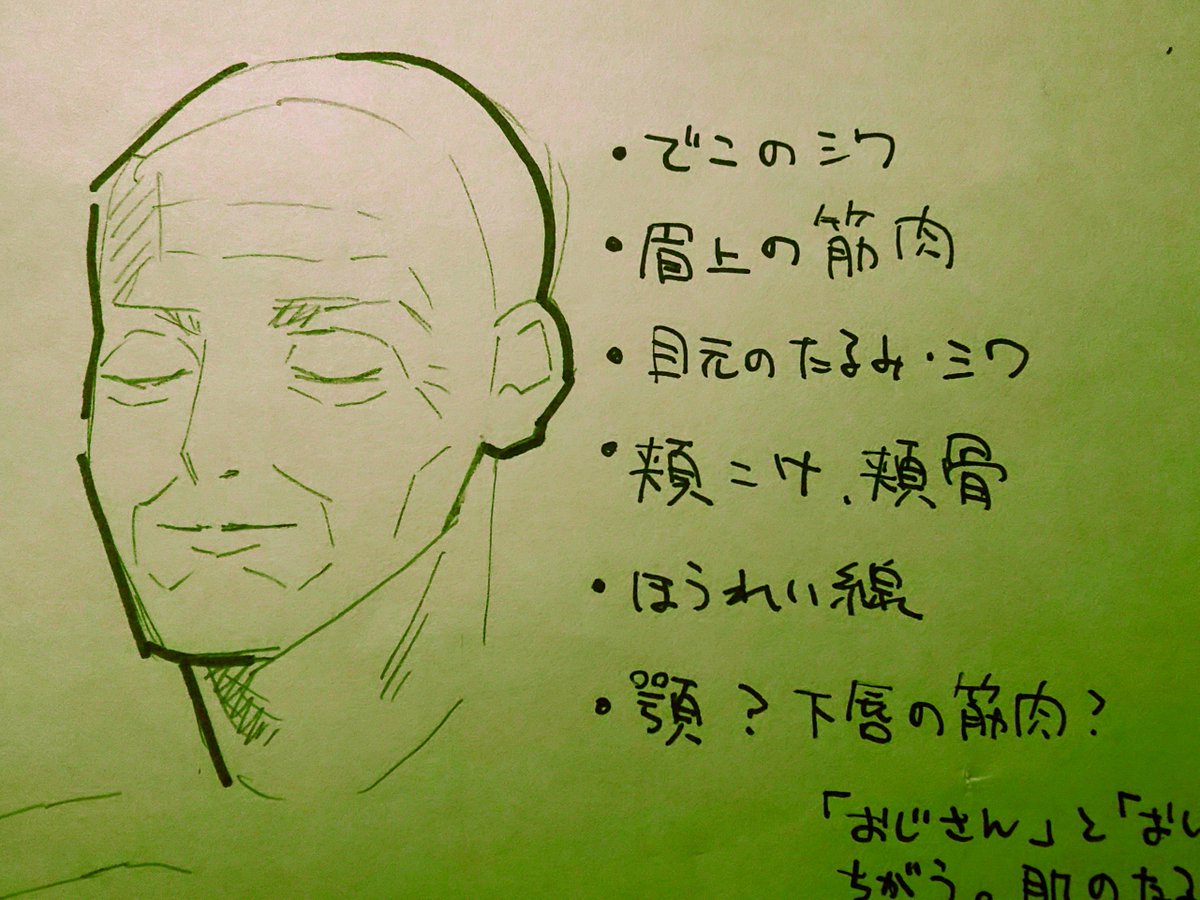 おじさんを描くときに気を付けていることです 