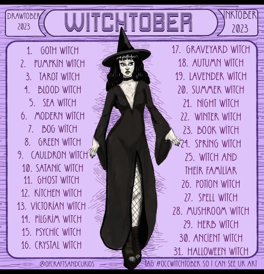 Day 12- 13 Kitchen Witch and Victorian Witch 
Double posting due to travel and time confusion lol 
#art #doodle #drawing #witchtober #witchtober2023 #witch #kitchenwitch #occwitchtober #victorianwitch