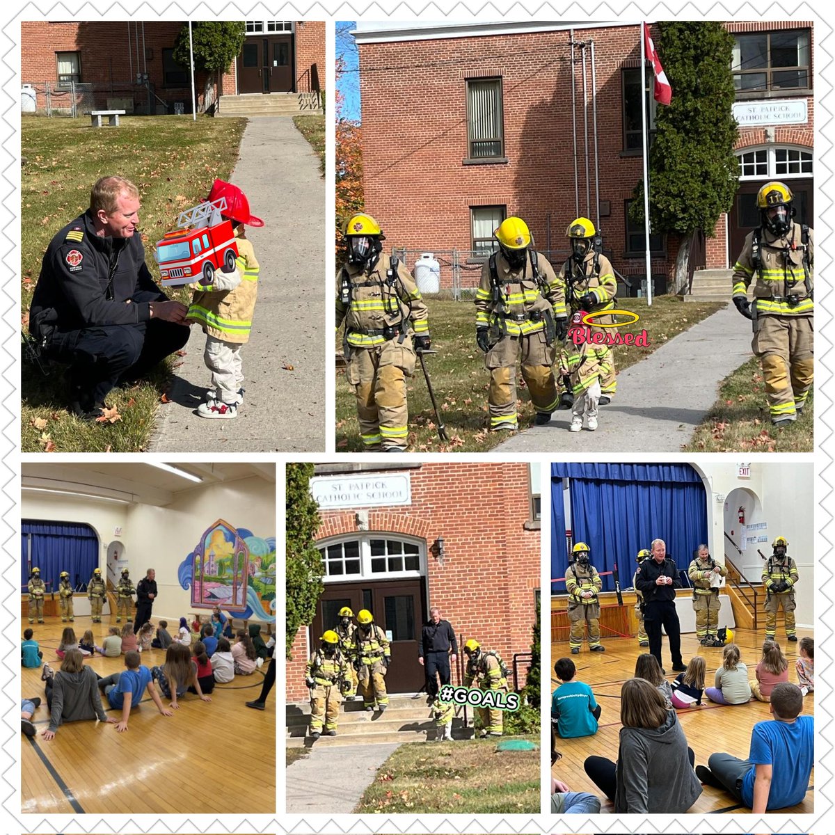 Thank you @StoneMillsFD !! 🔥 🚒 A great practice exiting safely, an extra helper double checking the school, an informative assembly and fun watching a friendly competition between some of your topnotch fire fighters! @alcdsb_stpe #FirePreventionWeek2023