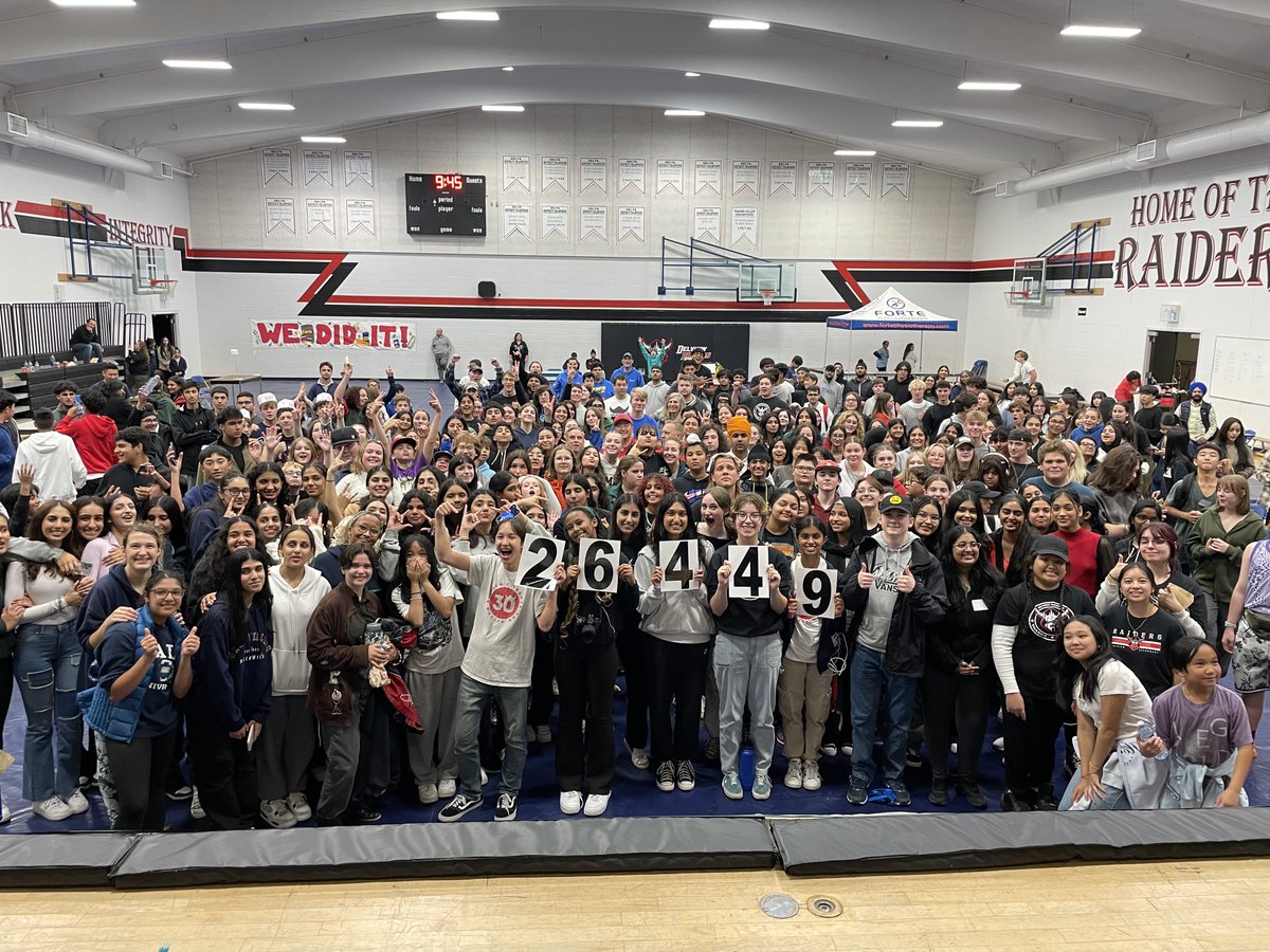 Congratulations to Delview Secondary students for their hugely successful Thanks 4 Giving Food Drive. Last night, they collected 26,449 food items for Deltassist and the Surrey Food Bank. Learn more: ow.ly/Fo2I50PWIW6