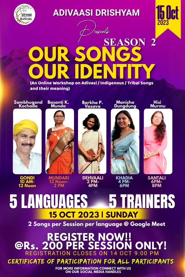 Johar friends, here is a great opportunity to learn adivasi songs and to get a perspective of adivasi world view, history, culture and belief system.   Here is the link for registration: docs.google.com/forms/d/e/1FAI…