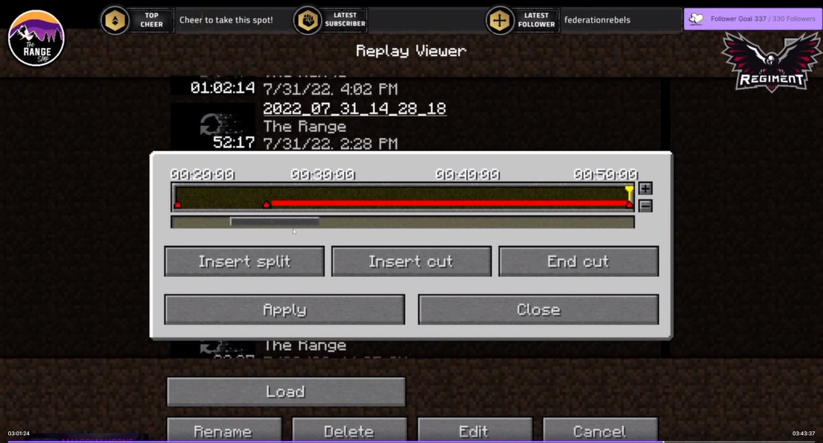 FazuBattlecastr's tweet image. Finished out all of July 2022 replays.  Starting August 2022 tomorrow night.

When we were finished, we took the barbarians over to @MinecraftMelly playing in her solo hardcore world

#Minecraft #ReplayMod @TheRangeSMP