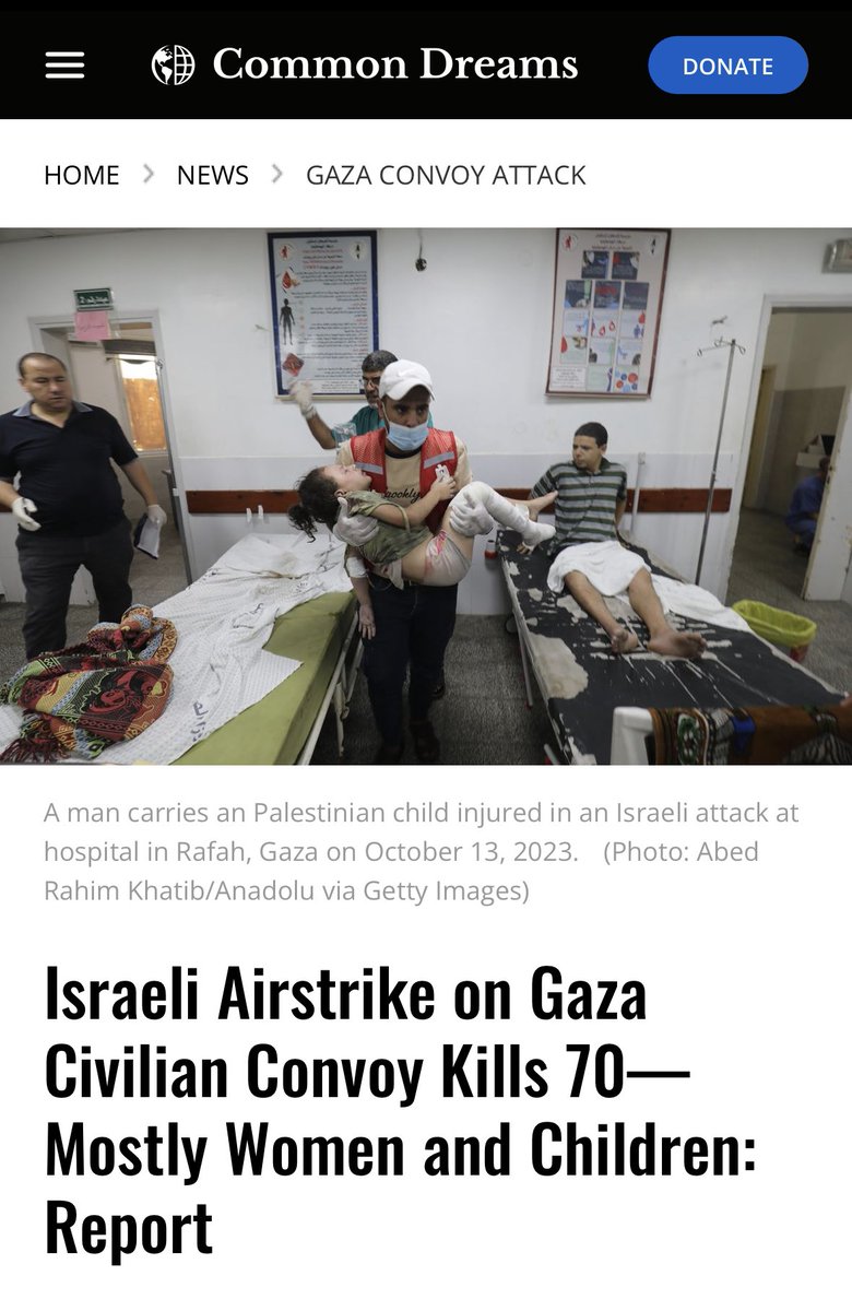 Israel told 1.1 million Palestinians that have already been suffocated in the cruelest of ways in North Gaza to evacuate within 24 hours to South Gaza, then bombed them on the way. But keep “standing with Israel” and telling yourself you oppose the murder of innocent civilians.