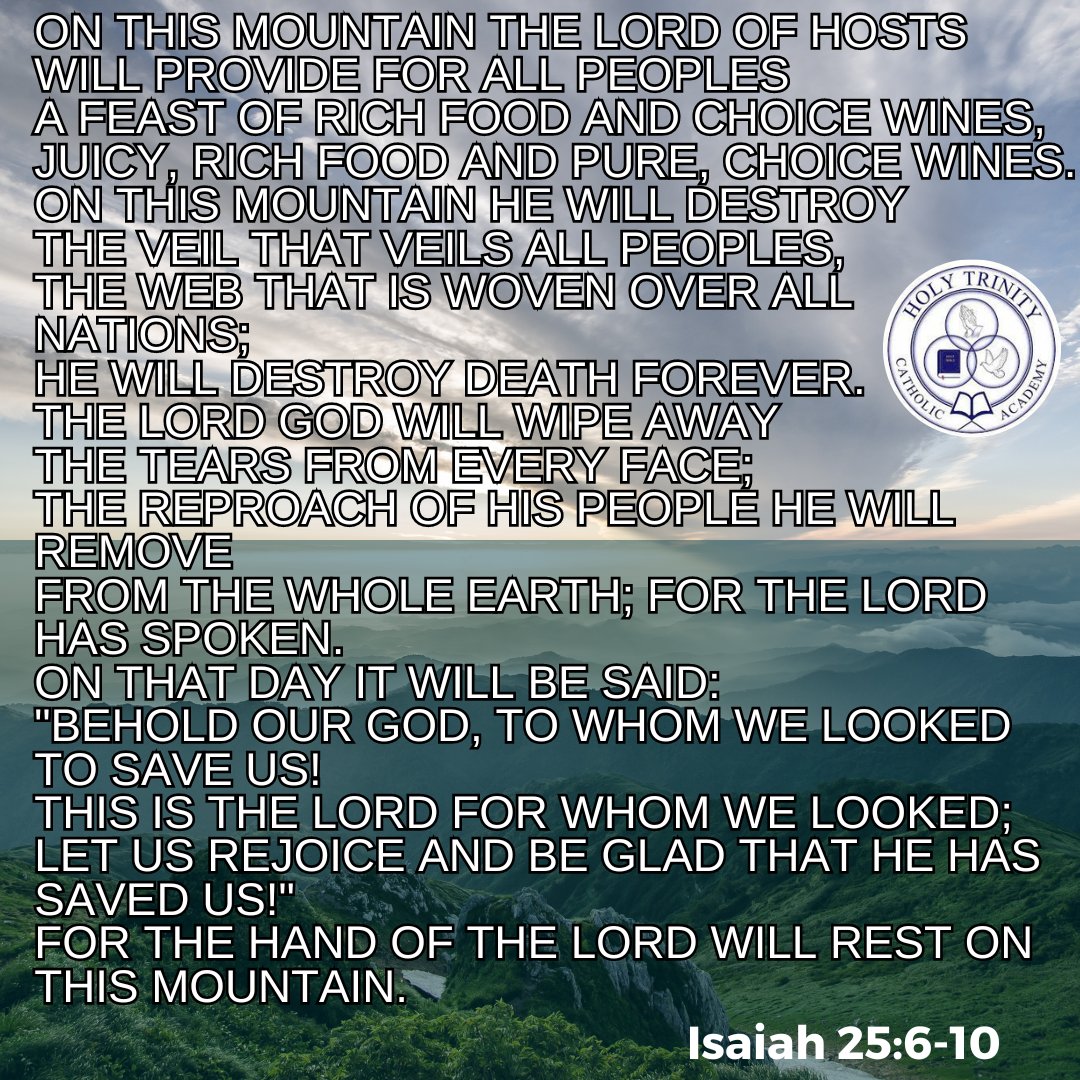 holytrinitycatholicacademy.org #CatholicTwitter #holyspirit #holytrinity #holy #blessedvirginmary #virginmary #motherofgod #popefrancis #CatholicChurch #scripture #Scriptures #GoodNews #bibletwt #bibleverse #Bible #sundayvibes #SundayMorning #Sunday #SundayBrunch