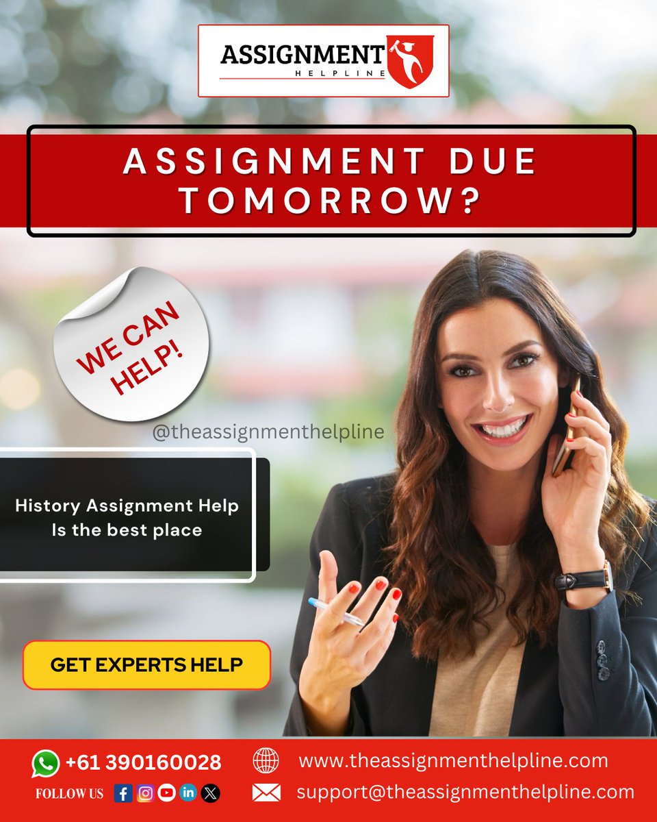 _the_assignment's tweet image. &quot;History Assignment Due Tomorrow? 📚 Let us be your guiding light at History Assignment Help. 🌟 #AcademicSaviors #HistoryHomework&quot;
.
🌎Visit our website! theassignmenthelpline.com/history-assign…
#HistoryAssignmentHelp
#HistoricalStudies
#HomeworkHelpers
#AcademicAssistance
#KnowledgeIsPower