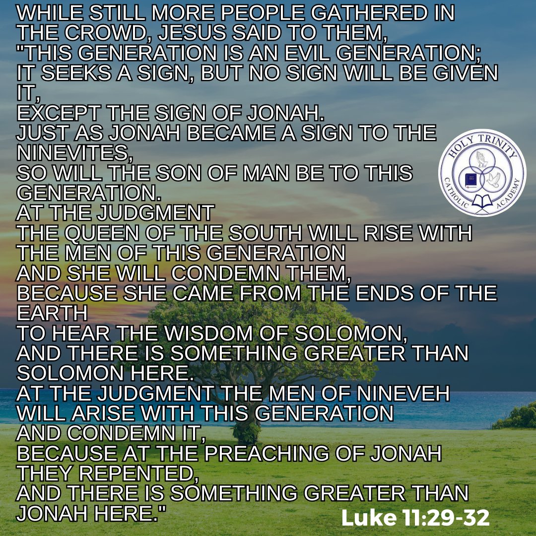 holytrinitycatholicacademy.org #CatholicTwitter #holyspirit #holytrinity #holy #blessedvirginmary #virginmary #motherofgod #popefrancis #CatholicChurch #scripture #Scriptures #GoodNews #bibletwt #bibleverse #Bible #mondaythoughts #MondayMorning #mondaymotivations #monday