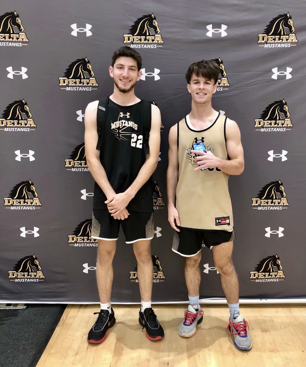 That Calaveras-Delta connection! @ElijahMalamed (Class of 2023) and Connor Arnold (Class of 2021) at Friday night’s Mustang Madness event at Delta College! @SJDCBasketball @SJDCAthletics