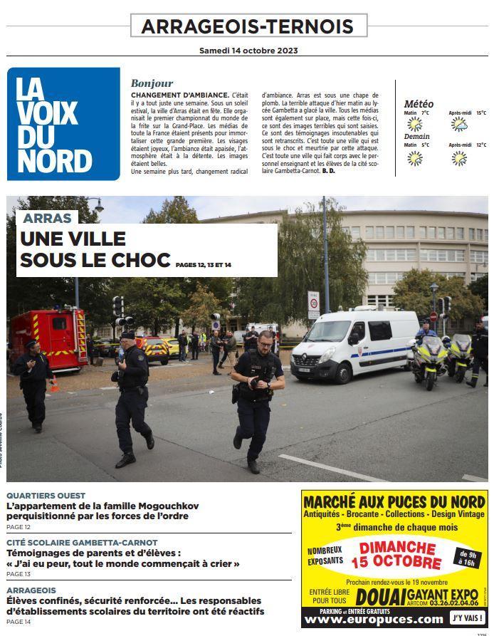 Voici les titres à la une de votre édition du jour. Et retrouvez plus d'informations tout au long de la journée sur notre site => lavoixdunord.fr/region/arras-e…