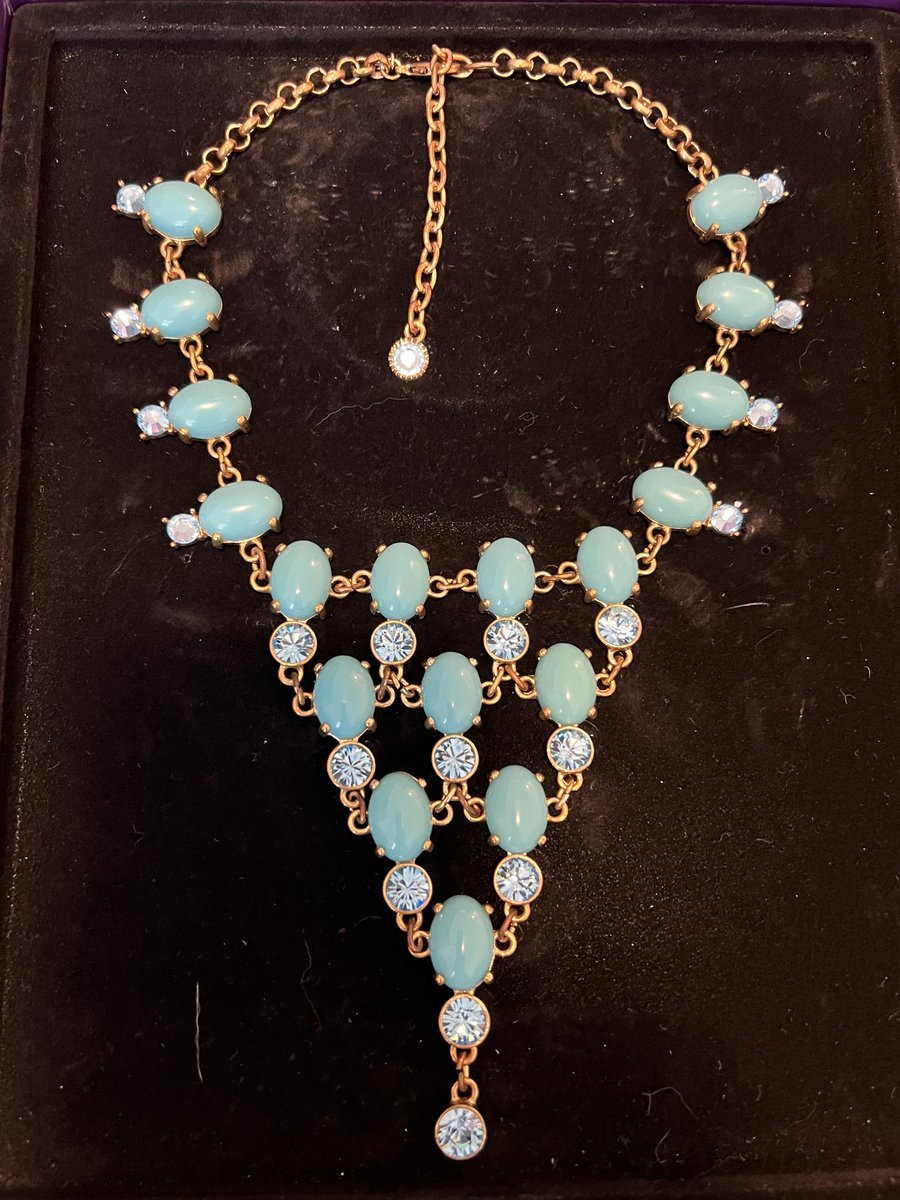 Holiday Dazzle #SUZANNESOMERS #StatementNecklace NECKLACE Simulated Topaz & Turquoise #bibnecklace #vintagejewelry #jewelrygifts #giftsforher #holidayglitz #holidayfashion #giftideas #giftsforher #glitz #dazzle #sparkle #turquoise #bluetopaz  ebay.com/itm/2664338646… #eBay @eBay