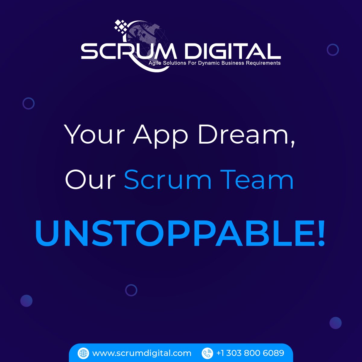 Our #Scrumteam is unstoppable when it comes to #building innovative and user friendly apps. #Partner with #ScrumDigital today and see your app #dreams come to life!

#appdevelopment #androidappdevelopment #teamdevelopment #mobileappdevelopment #appdevelopmentcompany #ScrumDigital