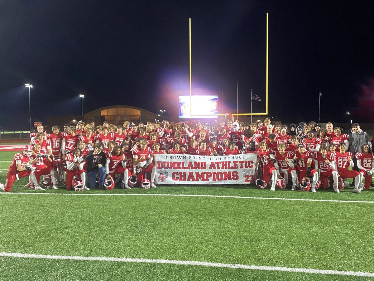 Alexa, play “Back To back” by Drake 

“Back to back for the ones that didn’t get the message….Back to back like we’re on the cover of Lethal Weapon….Back to back like we’re Jordan 96’ 97’!” 

Back to back Duneland Conference Champions 22’ 23’🏆🐶🐾🐾✅9-0