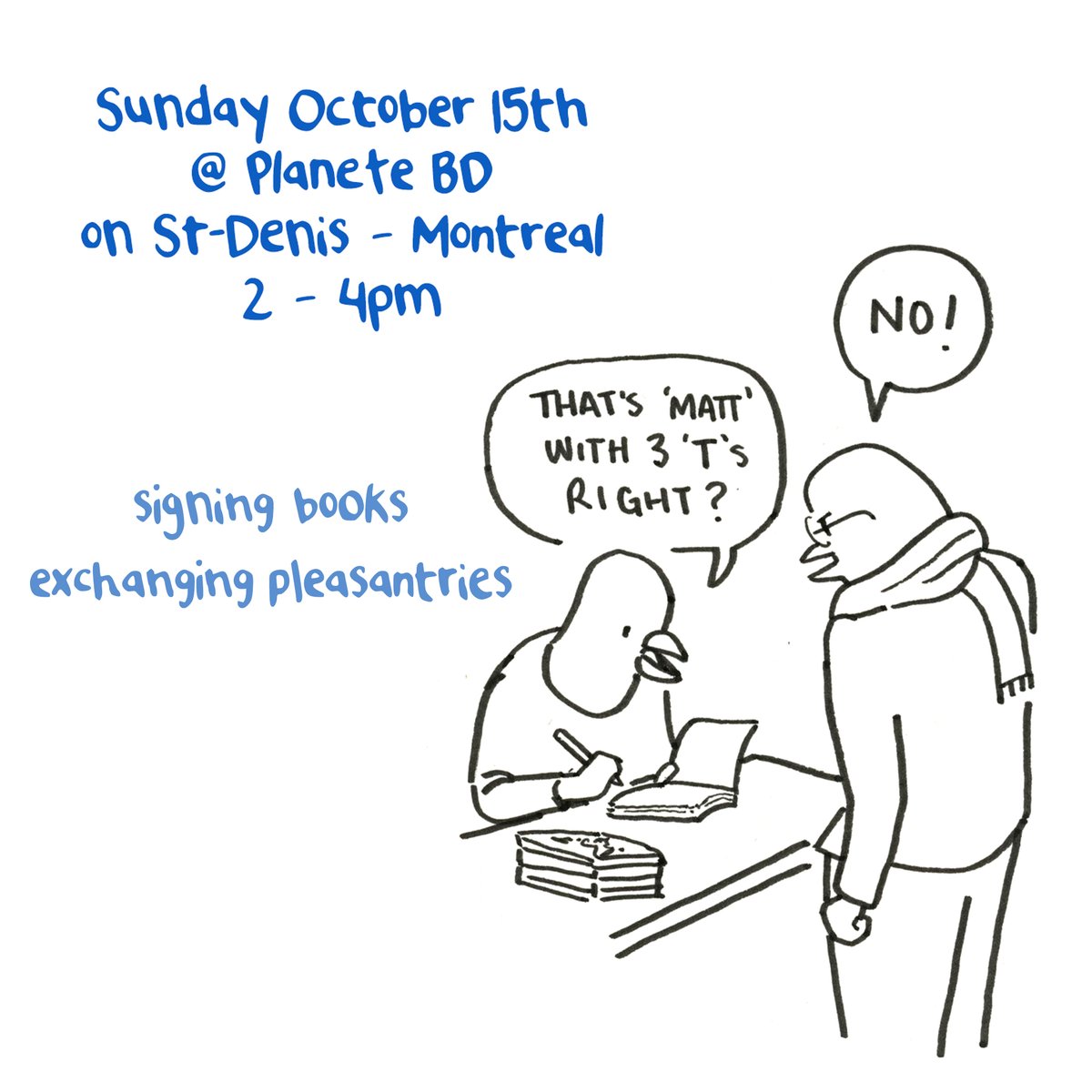 Hey if you live in Montreal or Sherbrooke, come on out and see me! 