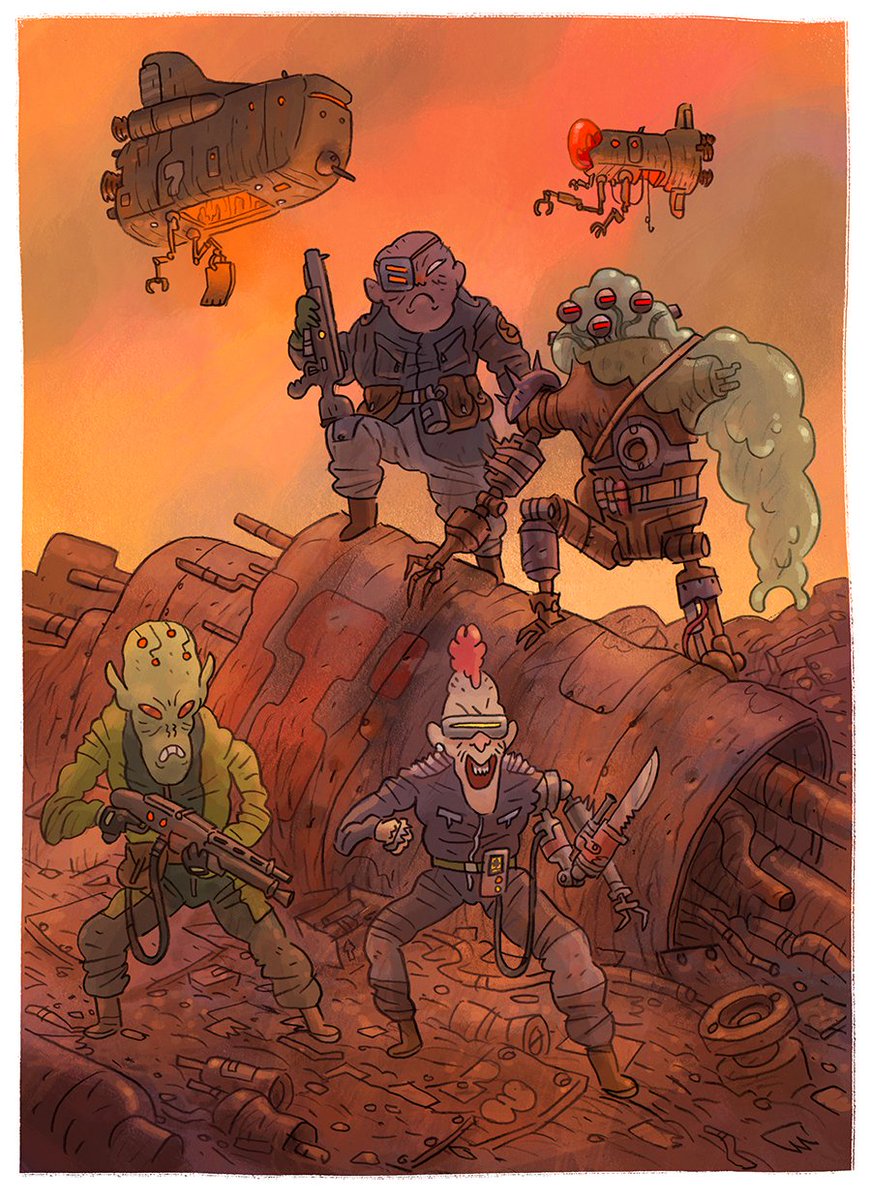 scott_v_b's tweet photo. Just drawing these scrap yard bad boys again https://t.co/E6xcn2siW4
