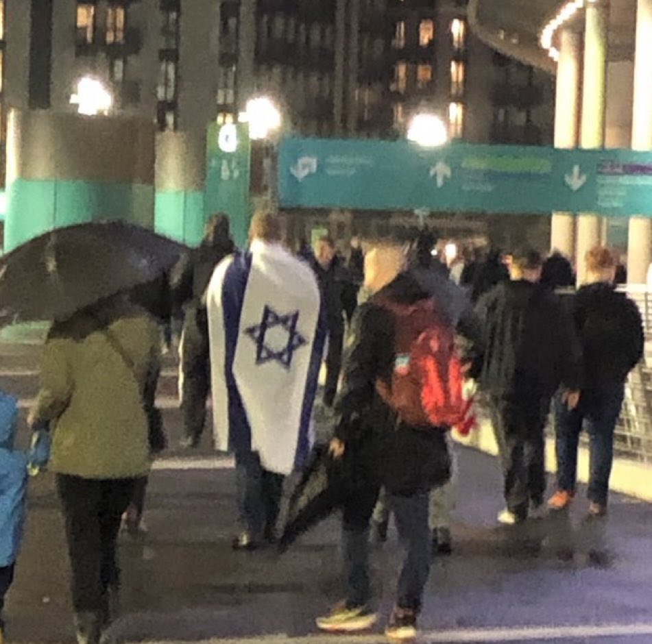 Can’t believe I was escorted out of Wembley tonight for deciding to show my respect to the innocent victims in Israel who lost there lives for being Jewish.  Is the FA saying a Israeli flag is offensive??? 

<a href="/wembleystadium/">Wembley Stadium</a> <a href="/England/">England</a> <a href="/BBCNews/">BBC News (UK)</a> <a href="/itvnews/">ITV News</a> <a href="/IsraeliPM/">Prime Minister of Israel</a> <a href="/NickFerrariLBC/">Nick Ferrari</a>