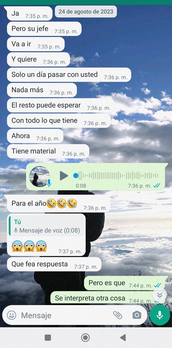Gnsis_Castro's tweet photo. Salí donde el jefe creía que por serlo tenía derecho a decirme éste tipo de cosas. Estoy mal o es acoso? Qué dice el público ? https://t.co/sOTCyt30Vc