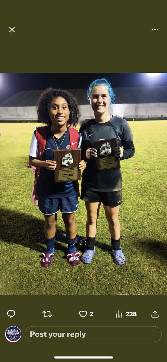 Tennessee SC 06 Girls ECNL (no longer active) (@tsc06girlsecnl) on Twitter photo District 8AAA awards are IN. <a href="/PiperBurgess11/">Piper Burgess</a> with All-District team award and Aireona Duenez with Midfielder MVP of District 8! Let’s go!! District 8AAA awards are IN. <a href="/PiperBurgess11/">Piper Burgess</a> with All-District team award and Aireona Duenez with Midfielder MVP of District 8! Let’s go!!